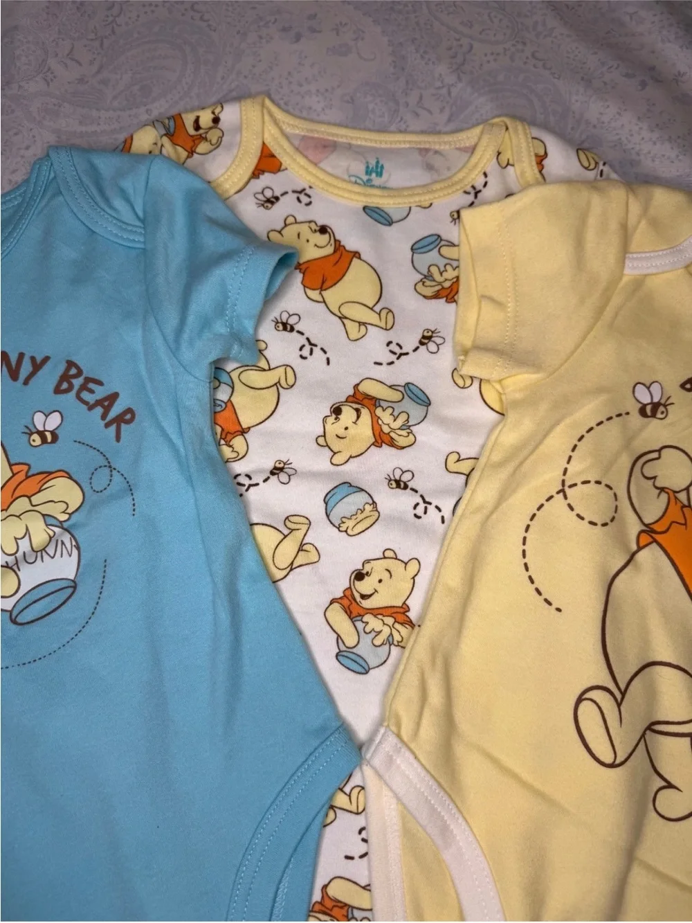 Disney Winnie the Pooh 3 pack Infant Bodysuits